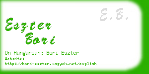 eszter bori business card